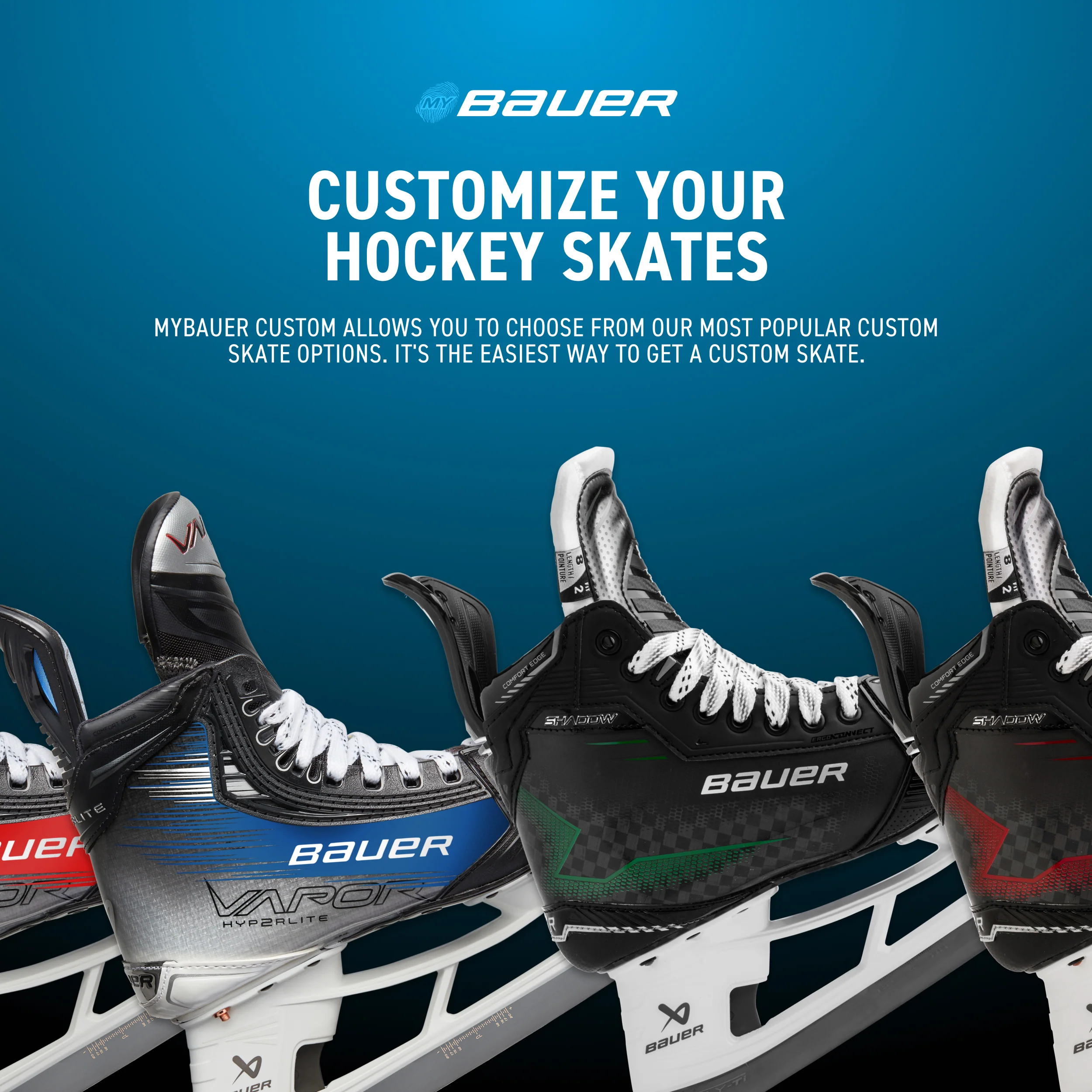 BAUER VAPOR HYPERLITE 2 SKATE INTERMEDIATE - Image 2