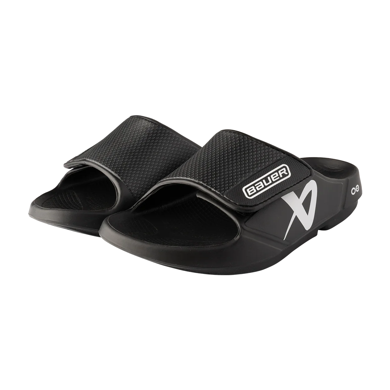 S25 BAUER OOFOS SPORT FLEX SLIDE SENIOR BLACK